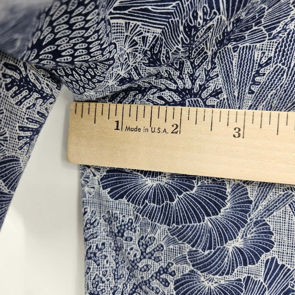 Tori Richard Shirt Mens Extra Large Button Good Reef Hawaiian Short Sleeve Blue - Picture 7 of 9